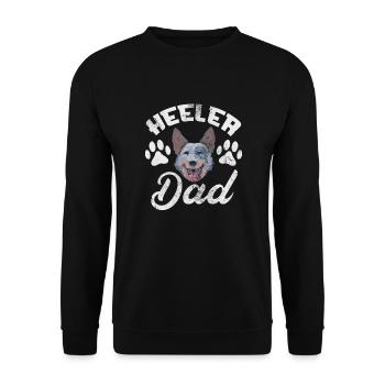 Australian Cattle Dog Father - Unisex Sweatshirt - black - Front - Alina (178cm) & Michal (187cm)