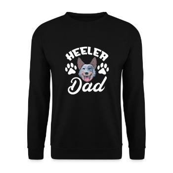 Australian Cattle Dog Father Dog Dogs Gift - Unisex Sweatshirt - black - Front - Alina (178cm) & Michal (187cm)