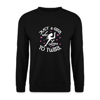 Baton Twirling Gymnastics Gymnastics Gift - Unisex Sweatshirt - black - Front - Alina (178cm) & Michal (187cm)