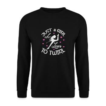 Baton Twirling - Unisex Sweatshirt - black - Front - Alina (178cm) & Michal (187cm)