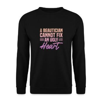 Kosmetikerin - Unisex Pullover - Schwarz - Vorne - Alina (178cm) & Michal (187cm)