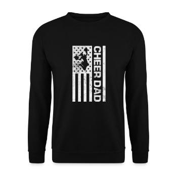 Cheerleader Cheerleading Sport Gymnastics Gift - Unisex Sweatshirt - black - Front - Alina (178cm) & Michal (187cm)