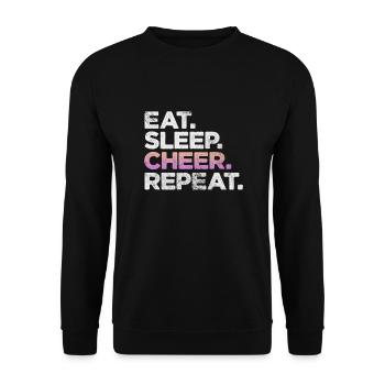 Cheerleader Cheerleading Sport Gymnastik Geschenk - Unisex Pullover - Schwarz - Vorne - Alina (178cm) & Michal (187cm)