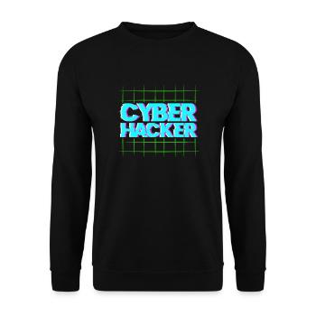 Hacker Coder Computerfreak Nerd Hacking Geschenk - Unisex Pullover - Schwarz - Vorne - Alina (178cm) & Michal (187cm)