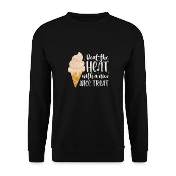 Eiscreme - Unisex Pullover - Schwarz - Vorne - Alina (178cm) & Michal (187cm)