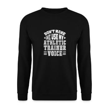 Sportmediziner Sportmedizin Athletiktrainer - Unisex Pullover - Schwarz - Vorne - Alina (178cm) & Michal (187cm)