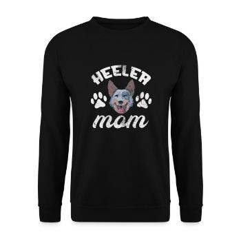 Australian Cattle Dog Mutter - Unisex Pullover - Schwarz - Vorne - Alina (178cm) & Michal (187cm)