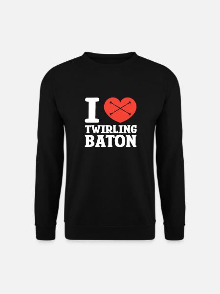 Baton Twirling Sportgymnastik Gymnastik Geschenk - Unisex Pullover - Schwarz