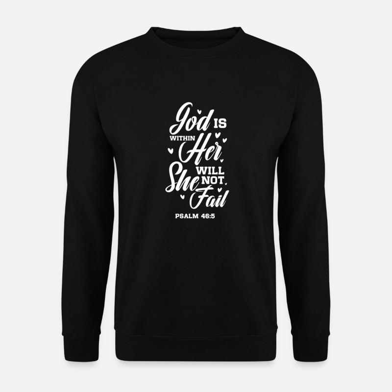 Bibel Bibelvers Christliche Sprüche Jesus Geschenk - Unisex Pullover - Schwarz