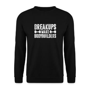 Bodybuilder - Unisex Pullover - Schwarz - Vorne - Alina (178cm) & Michal (187cm)