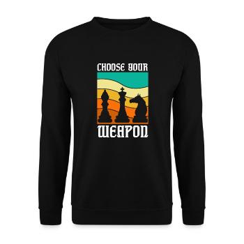 Chess Chess Board Checkmate Chess Player - Unisex Sweatshirt - black - Front - Alina (178cm) & Michal (187cm)