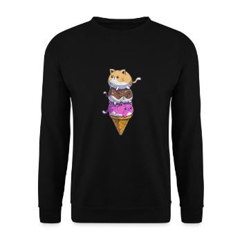Glace - Sweat-shirt Unisexe - noir - Devant - Alina (178cm) & Michal (187cm)