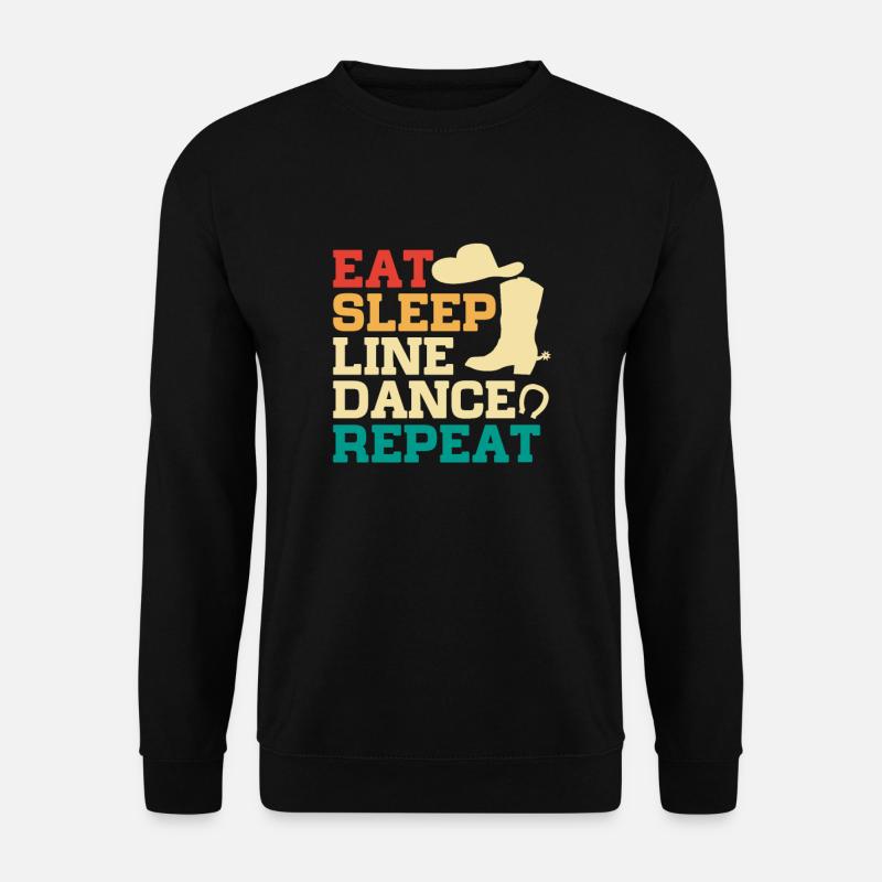 Linedance Country Line Dancer Linedancing Geschenk - Unisex Pullover - Schwarz
