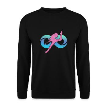 Baton Twirling - Unisex Sweatshirt - black - Front - Alina (178cm) & Michal (187cm)