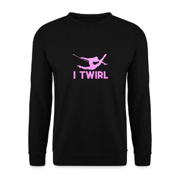 Baton Twirling Gymnastics Gymnastics Gift - Unisex Sweatshirt - black - Front - Alina (178cm) & Michal (187cm)