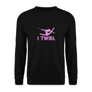 Baton Twirling - Unisex Sweatshirt - black - Front - Alina (178cm) & Michal (187cm)
