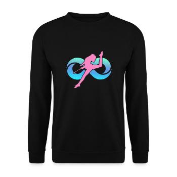 Baton Twirling Gymnastics Gymnastics Gift - Unisex Sweatshirt - black - Front - Alina (178cm) & Michal (187cm)