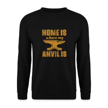 Blacksmith - Unisex Sweatshirt - black - Front - Alina (178cm) & Michal (187cm)
