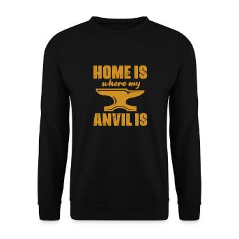 Forgeron Schiede Anvil Cutler Cadeau - Sweat-shirt Unisexe - noir - Devant - Alina (178cm) & Michal (187cm)