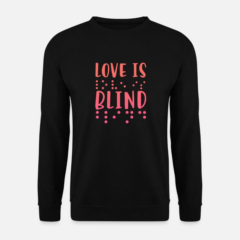 Braille Blindenschrift Blind Geschenk - Unisex Pullover - Schwarz