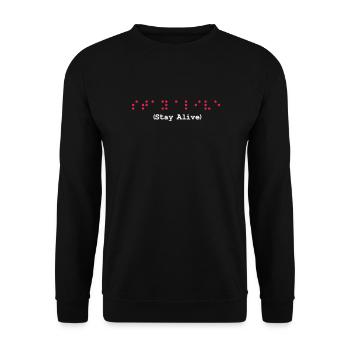 Braille Braille Blind Gift - Sweat-shirt Unisexe - noir - Devant - Alina (178cm) & Michal (187cm)