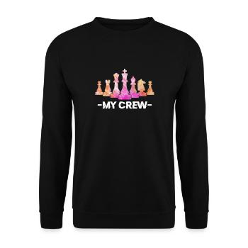 Chess Chess Board Checkmate Chess Player - Unisex Sweatshirt - black - Front - Alina (178cm) & Michal (187cm)