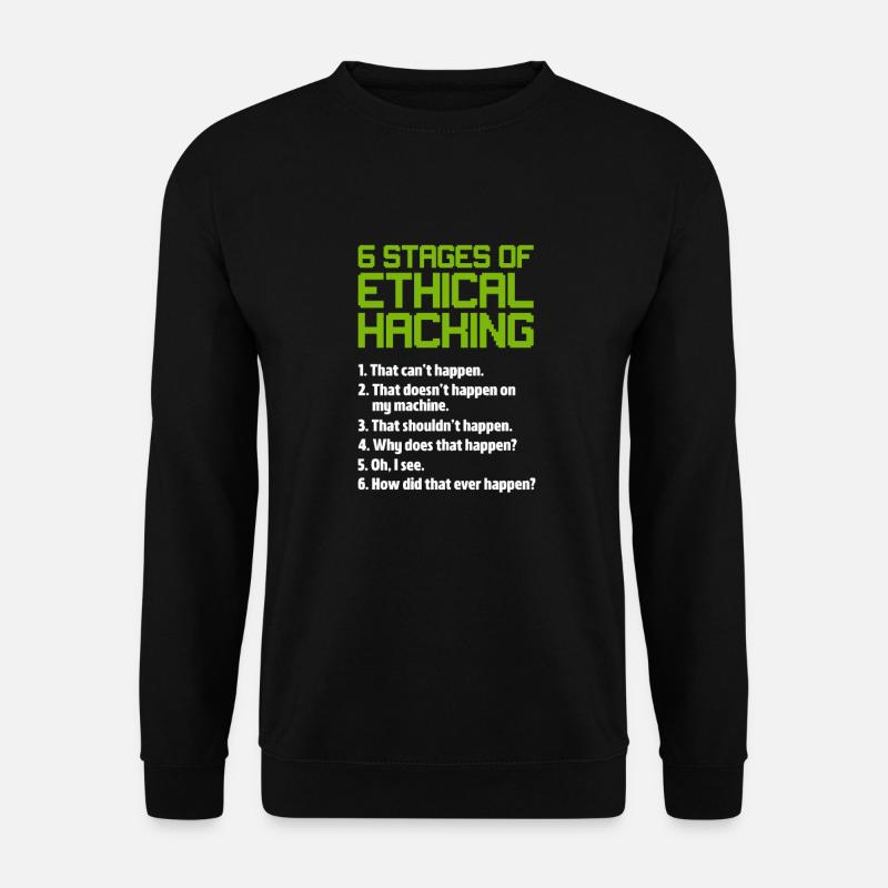 Hacker Coder Computer Hacking Cadeau - Sweat-shirt Unisexe - noir