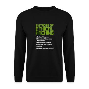 Hacker - Unisex Pullover - Schwarz - Vorne - Alina (178cm) & Michal (187cm)