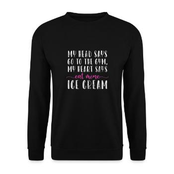 Eiscreme - Unisex Pullover - Schwarz - Vorne - Alina (178cm) & Michal (187cm)