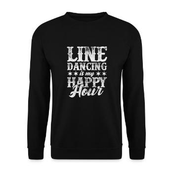Linedance - Unisex Pullover - Schwarz - Vorne - Alina (178cm) & Michal (187cm)