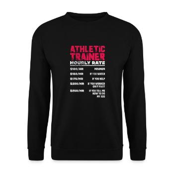 Sportmediziner Sportmedizin Athletiktrainer - Unisex Pullover - Schwarz - Vorne - Alina (178cm) & Michal (187cm)
