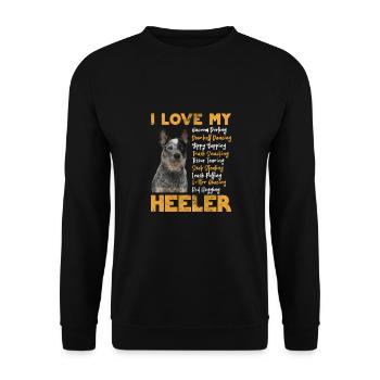 Bouvier australien - Sweat-shirt Unisexe - noir - Devant - Alina (178cm) & Michal (187cm)