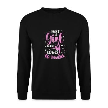 Baton Twirling - Unisex Sweatshirt - black - Front - Alina (178cm) & Michal (187cm)
