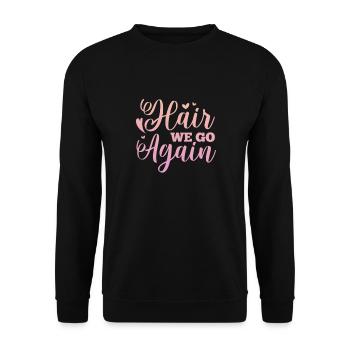 Beautician Cosmetics Makeup Gift - Unisex Sweatshirt - black - Front - Alina (178cm) & Michal (187cm)