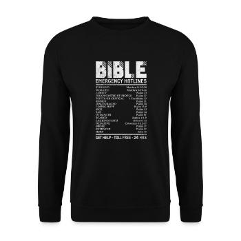 Bible - Sweat-shirt Unisexe - noir - Devant - Alina (178cm) & Michal (187cm)