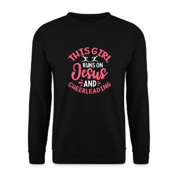Cheerleader - Unisex Pullover - Schwarz - Vorne - Alina (178cm) & Michal (187cm)