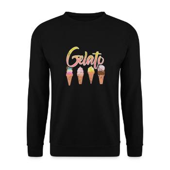 Eiscreme - Unisex Pullover - Schwarz - Vorne - Alina (178cm) & Michal (187cm)