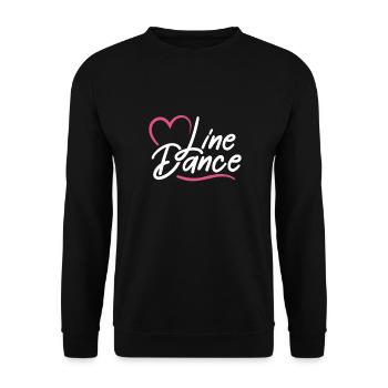 Linedance Country Line Dancer Linedancing Gift - Unisex Sweatshirt - black - Front - Alina (178cm) & Michal (187cm)