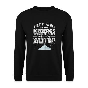Sportmediziner Sportmedizin Athletiktrainer - Unisex Pullover - Schwarz - Vorne - Alina (178cm) & Michal (187cm)