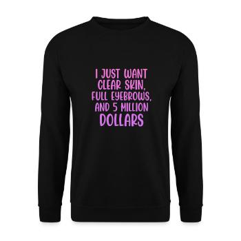 Beautician Cosmetics Makeup Gift - Unisex Sweatshirt - black - Front - Alina (178cm) & Michal (187cm)