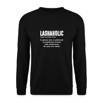Beautician Cosmetics Makeup Gift - Unisex Sweatshirt - black - Front - Alina (178cm) & Michal (187cm)