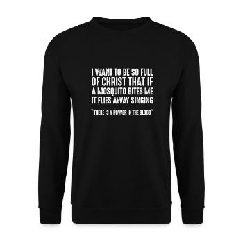 Bible Bible Versets chrétiens Don de Jésus - Sweat-shirt Unisexe - noir - Devant - Alina (178cm) & Michal (187cm)