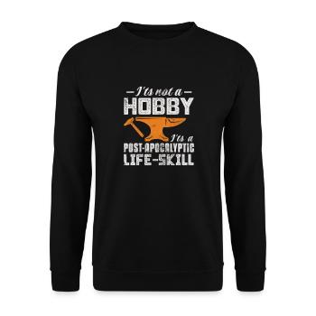 Forgeron - Sweat-shirt Unisexe - noir - Devant - Alina (178cm) & Michal (187cm)