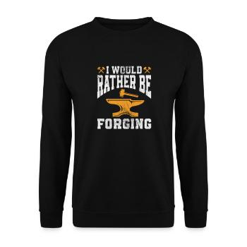 Blacksmith - Unisex Sweatshirt - black - Front - Alina (178cm) & Michal (187cm)