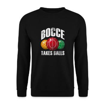 Bocce - Unisex Sweatshirt - black - Front - Alina (178cm) & Michal (187cm)