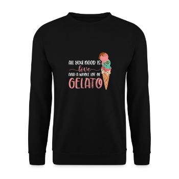 Glace - Sweat-shirt Unisexe - noir - Devant - Alina (178cm) & Michal (187cm)