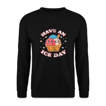 Glace - Sweat-shirt Unisexe - noir - Devant - Alina (178cm) & Michal (187cm)