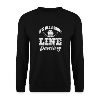 Linedance - Unisex Pullover - Schwarz - Vorne - Alina (178cm) & Michal (187cm)