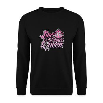 Linedance Country Line Dancer Linedancing Gift - Unisex Sweatshirt - black - Front - Alina (178cm) & Michal (187cm)