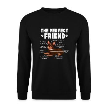 Bouvier australien - Sweat-shirt Unisexe - noir - Devant - Alina (178cm) & Michal (187cm)